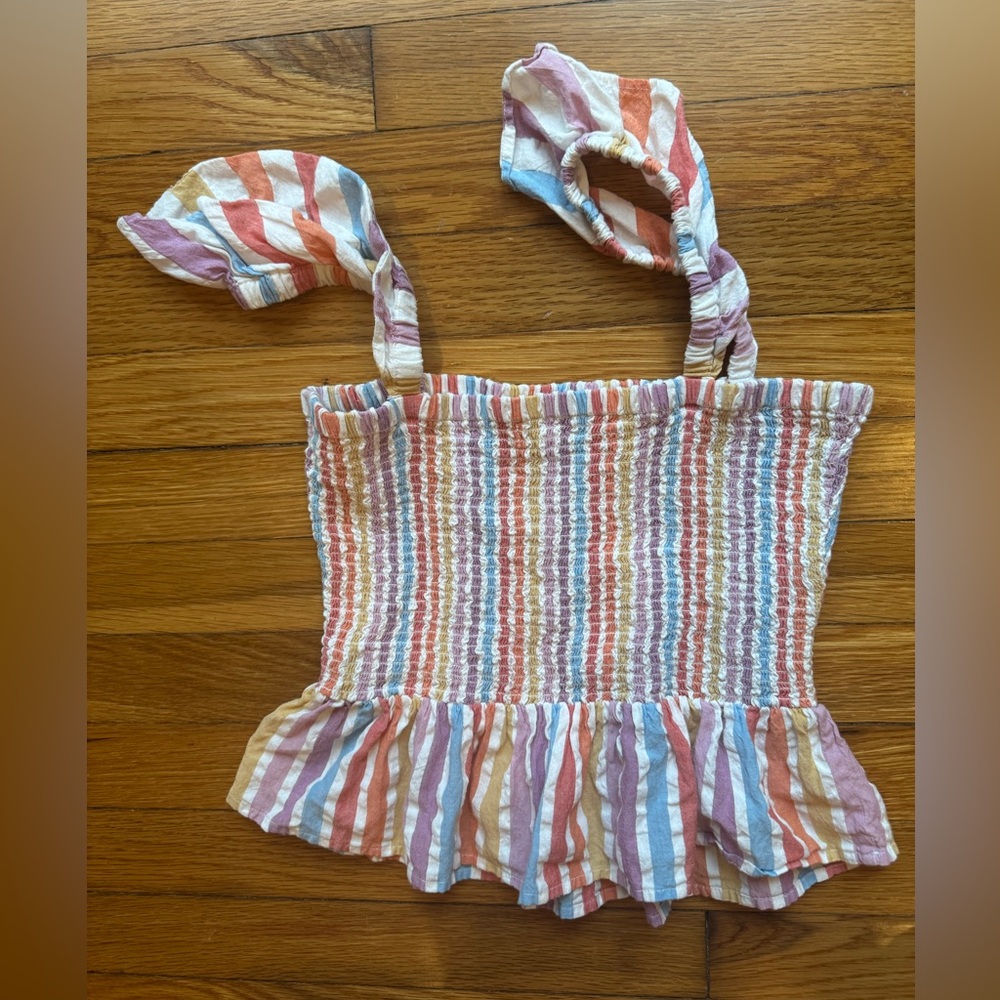 Roller Rabbit Smocked Strip Tank - Picture 2 of 5